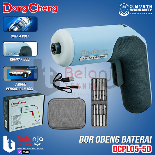[EZM.3500201] Mesin Bor Obeng Baterai Dongcheng DCPL05-5 Screwdriver Cordless DCPL05-5D