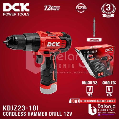 [EZM.3500207] Mesin Bor Tembok Baterai DCK KDJZ23 - 10I Z BOX Cordless Impact Drill KDJZ 23-10IZ Unit Only