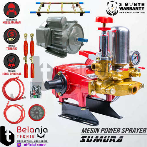 [EZM.3500209] Mesin Cuci Steam Mobil Motor Sumura PS30A Power Sprayer + Dinamo 1.5 HP