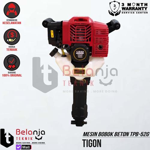 [EZM.3500221] Mesin Bobok Beton Tembok Aspal 2 Tak Tigon TPB52 Jack Hammer Petrol Breaker Tigon TPB-52G