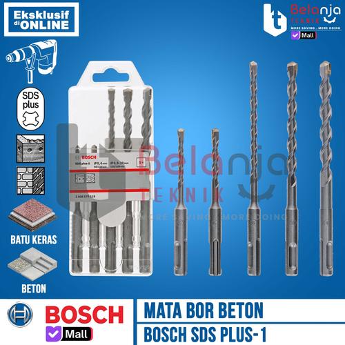 [EZM.3500238] Mata Bor Beton SDS PLUS-1 5Pcs Bosch Hammer Drill Bit Set 5 PCS 5 6 8 10 MM