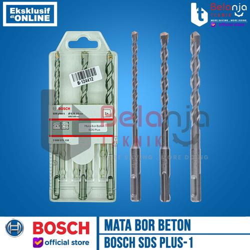 [EZM.3500240] Mata Bor Beton Bosch Set 3 PCS SDS Plus-1 Hammer Drill Bit 3Pcs 6 8 10 MM