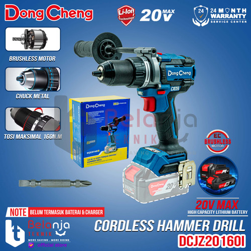 [EZM.3500245] Mesin Bor Baterai DongCheng DCJZ20160i Z Cordless Hammer Drill 20V DCJZ 20160i DCJZ20160iZ Bor Impact Unit Only