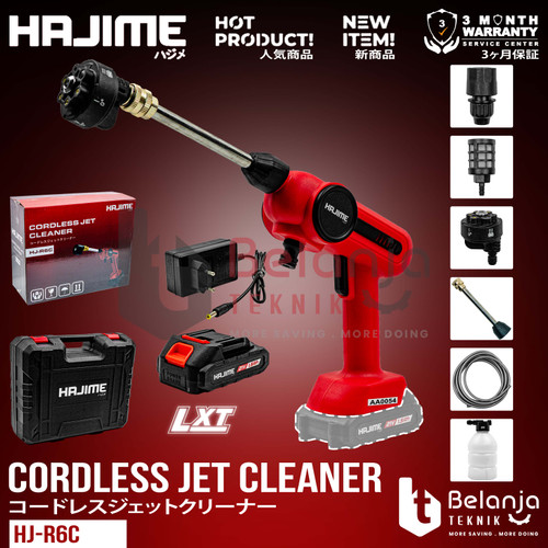 [EZM.3500264] Hajime Mesin Cuci Mobil Motor Portable Baterai HJ-R6C LXT Jet Cleaner Cordless 21V 21 V