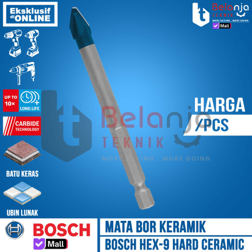 [EZM.3500295] Bosch HEX 9 Hard Ceramic Drill Bit 8 mm Mata Bor Keramik 8 X 90 MM Tile Drill Bit 8MM