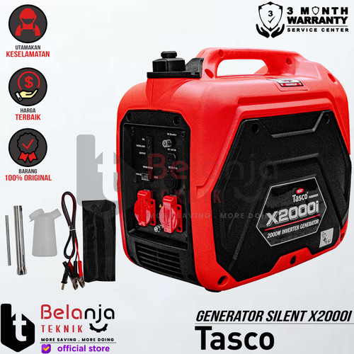[EZM.3500376] Tasco Genset Silent Inverter PowerDex X2000i Bensin 2000W Generator Set Gasoline 2000 Watt