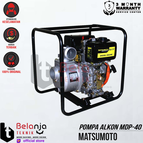 [EZM.3500387] Matsumoto Water Pump 4 Inch Diesel MDP40 Mesin Alkon Pompa Air Irigasi MDP 40