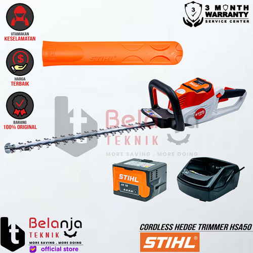 [EZM.3500412] Stihl Potong Dahan Baterai HSA 50 Cordless Hedge Trimmer 20" Inch HSA50 36V