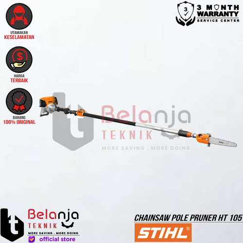 [EZM.3500423] Stihl Mesin Gergaji Galah Panjang HT 105 2 Tak Chainsaw Pole Pruner HT105 12 Inch