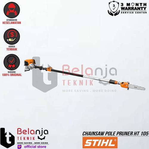 [EZM.3500423] Stihl Mesin Gergaji Galah Panjang HT 105 2 Tak Chainsaw Pole Pruner HT105 12 Inch