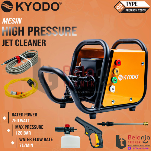 [EZM.3500425] Kyodo Prowash 120 SF Mesin Cuci Portable 120 Bar High Pressure Jet Cleaner 120SF
