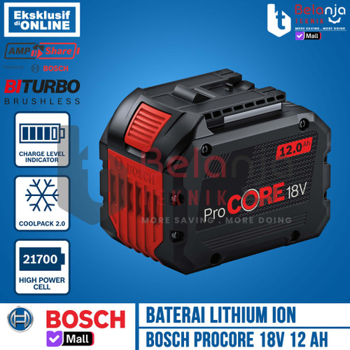 [EZM.3500456] Bosch Battery Cordless ProCORE 18V 12 AH 18 Volt Baterai Lithium Ion