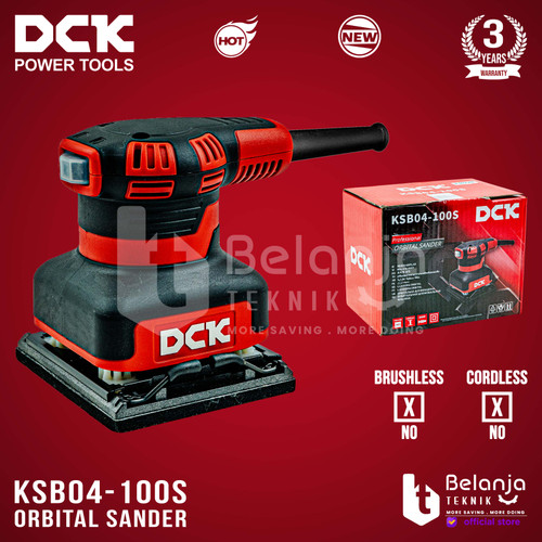[EZM.3500467] DCK Mesin Amplas Kayu Kotak KSB04-100S 110 MM Orbital Sander 240 Watt