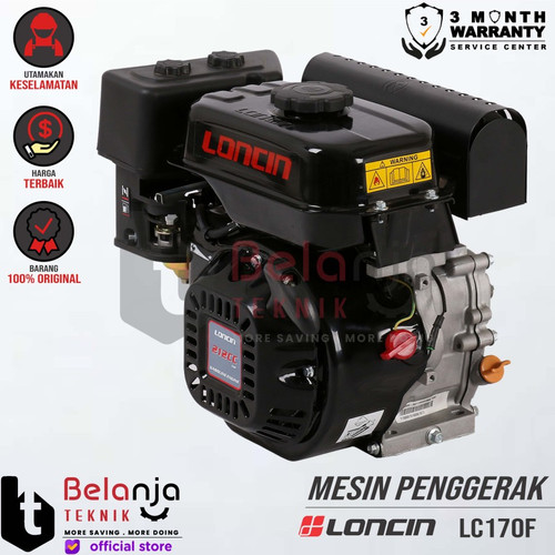 [EZM.3500485] Loncin Mesin Penggerak Bensin LC 170 F 7 HP Engine Serbaguna LC170F