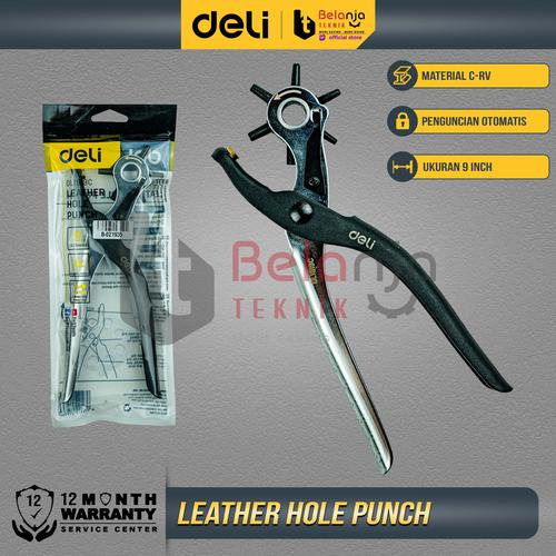 [EZM.3500496] Deli Hole Puncher Tang Pembolong Alat Pelubang Ikat Sabuk Gesper Kulit