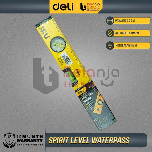 [EZM.3500538] Deli Spirit Level Waterpass Magnet Aluminium 300mm Penggaris Ukur 30Cm
