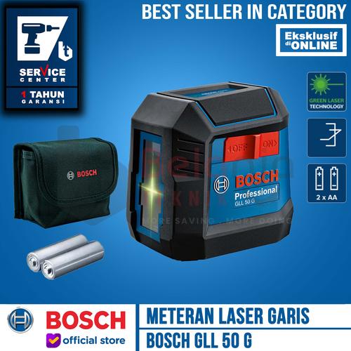 [EZM.3500542] Bosch Meteran Laser Garis GLL 50 G Line Laser Level Green 15 Meter