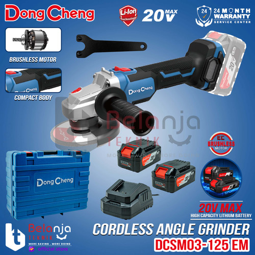 [EZM.3500543] Dongcheng Angle Grinder Baterai DCSM03-125 EM Mesin Gerinda 20V SET DCSM 03 125 DCSM03-125EM
