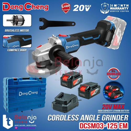 [EZM.3500543] Dongcheng Angle Grinder Baterai DCSM03-125 EM Mesin Gerinda 20V SET DCSM 03 125 DCSM03-125EM