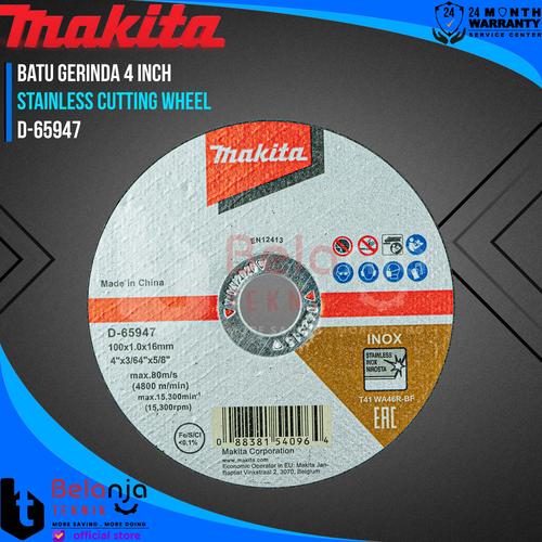 [EZM.3500550] Makita Inox Batu Gerinda 4 Inch X 1 MM Mata Gurinda Potong Stainless Cutting Wheel