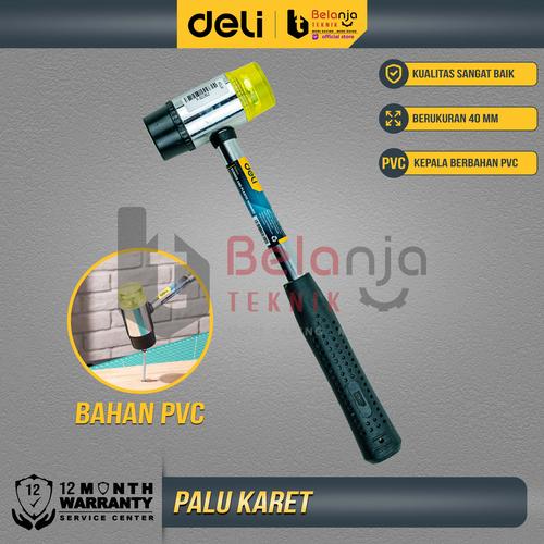 [EZM.3500553] Deli Palu Karet 40 MM Rubber Hammer Palu Lantai Keramik Granit 40 MM