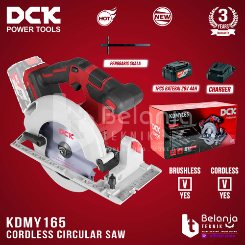 [EZM.3500593] DCK Mesin Potong Kayu Baterai KDMY165DM Circular Saw Cordless 6 Inch Sirkel Kayu KDMY 165 DM KDMY165 6" 6 in battery