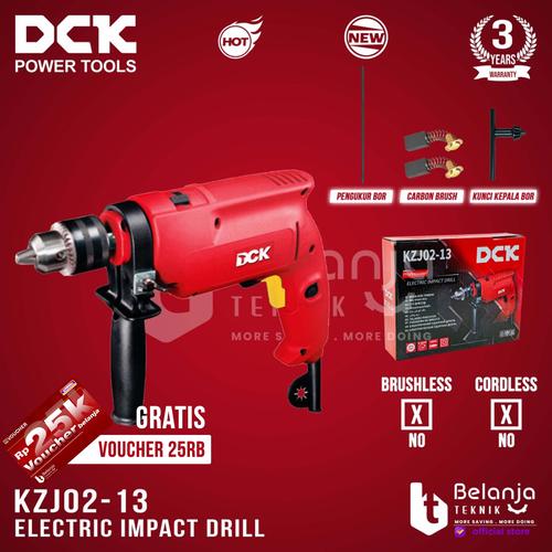 [EZM.3500612] DCK Mesin Bor Tangan Listrik 13MM KZJ02-13 Impact Drill 500 Watt 13 MM