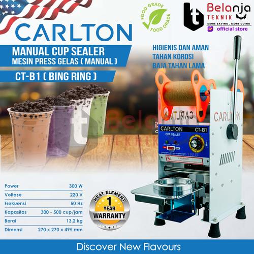 [EZM.3500620] Carlton Mesin Penyegel Cup Sealer CT-B1 Mesin Press Gelas 300 WATT