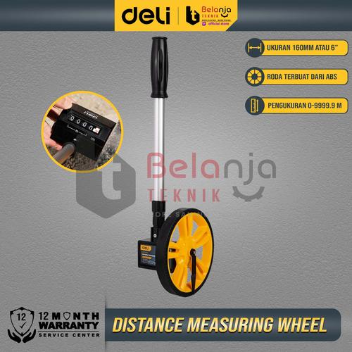 [EZM.3500639] Deli Measuring Wheel Meteran Jalan Dorong 1 Roda EDL330060 Meter Walk