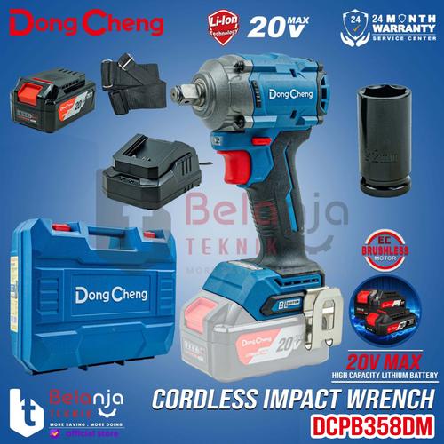 [EZM.3500696] Dongcheng Impact Wrench Baterai DCPB358 DM 20V Pembuka Baut Brushless