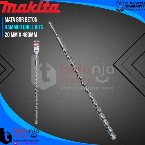 [EZM.3500732] Mata Bor Pelubang Beton 20 MM X 460MM Makita SDS Plus Four Cut Hammer Masonry Drill Bits 460 MM B-68242