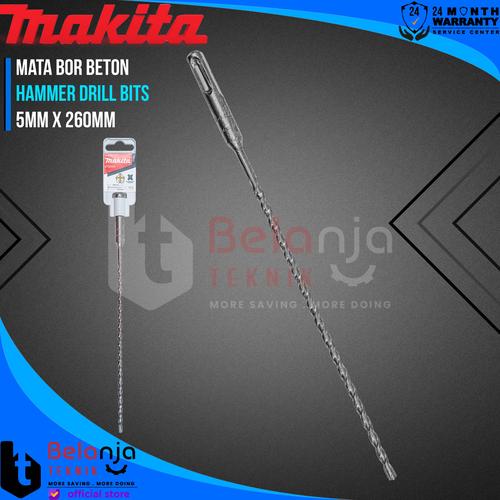 [EZM.3500736] Makita Mata Bor Beton 5MM X 260MM SDS Plus Mata Hammer Drill Bits 5 MM B-68155