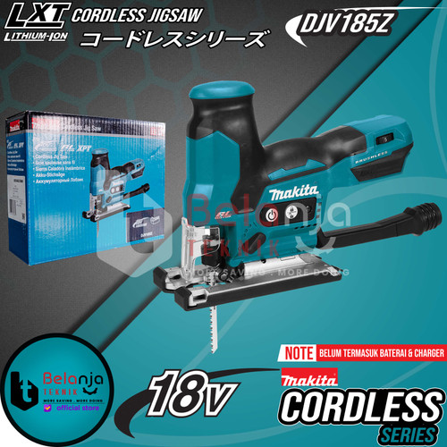 [EZM.3500844] Makita Mesin Gergaji Triplek Kayu 18V Jigsaw Cordless Baterai DJV185Z