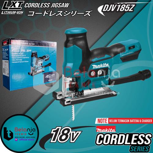 [EZM.3500844] Makita Mesin Gergaji Triplek Kayu 18V Jigsaw Cordless Baterai DJV185Z