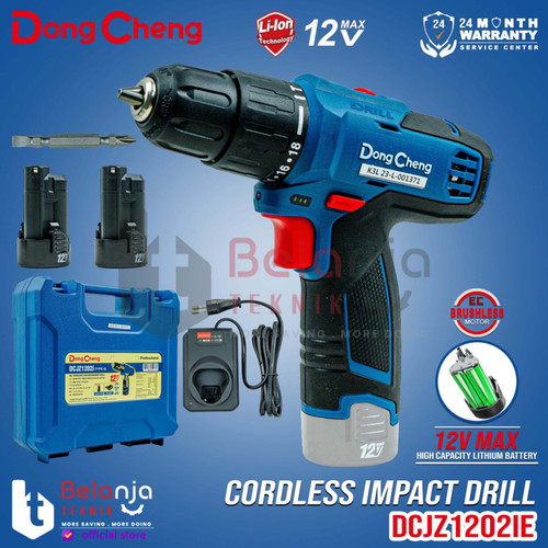 [EZM.3500889] Dongcheng Impact Drill Cordless DCJZ1202i Mesin Bor Baterai 12V 10MM DCJZ 1202 I DCJZ1202 10 MM