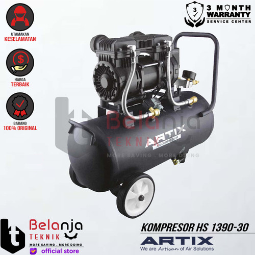 [EZM.3500900] Artix HS 1390-30 High Speed Kompressor Oilless / Silent 1.75 HP 30 L