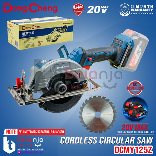 [EZM.3500911] Dongcheng Mesin Circular Saw Cordless DCMY125Z Sirkel Kayu DCMY 125