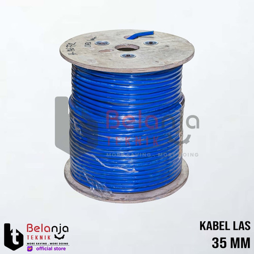 [EZM.3500914] Blueflex Kabel Las 35MM Full Tembaga Welding Cable Biru 35 MM Flexible