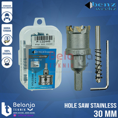 [EZM.3500935] Benz Hole Saw Stainless 30mm Mata Bor Lubang Stainless Besi Alumunium