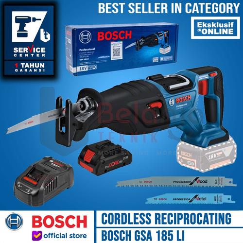 [EZM.3500961] Bosch Mesin Sabre Saw Cordless GSA 185-Li Set Procore Baterai 4Ah 18V