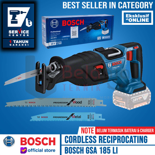 [EZM.3500964] Bosch Mesin Gergaji Baterai GSA 185-Li Reciprocating 18V Unit Only