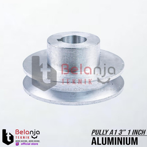 [EZM.3500997] Pully Aluminium A 1 Jalur 3 Inch As 14 MM Pulley Puli A1 3" 14MM Puli