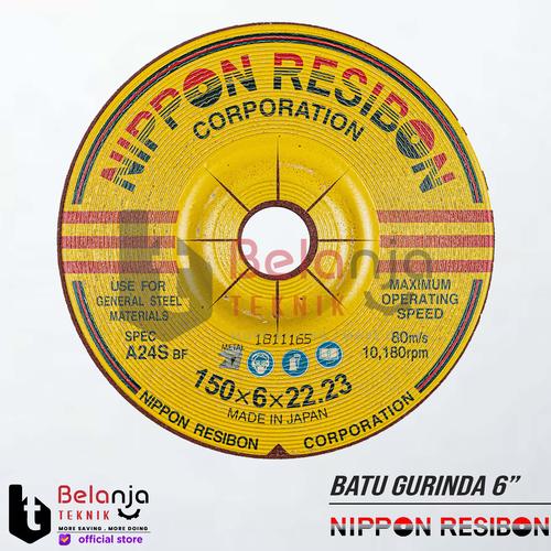 [EZM.3501030] Nippon Resibon Batu Gurinda 6 Inch x 6 mm Batu Asah Besi Poles Besi