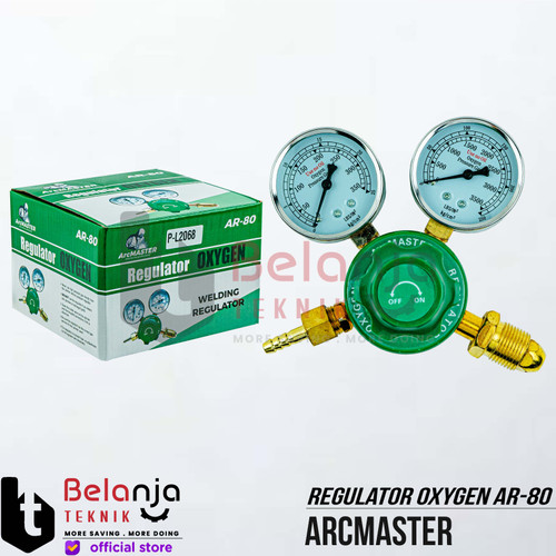 [EZM.3501035] Arcmaster Regulator Las Oxygen Regulator Tabung Gas Las Oxigen AR-80
