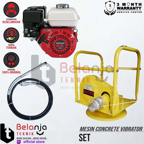 [EZM.3501045] Honda Mesin Concrete Vibrator Pemadat Cor Beton GP 160 Selang 6 Meter