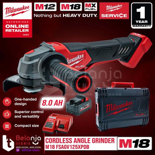 [EZM.3501099] Milwaukee Gerinda Baterai M18 FSAGV125XPDB Angle Grinder Paddle Switch Set 18V 8 AH