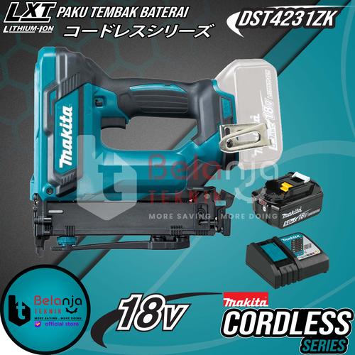 [EZM.3501117] Makita Mesin Paku Tembak Baterai DST421ZK Cordless Stapler Set 18 V