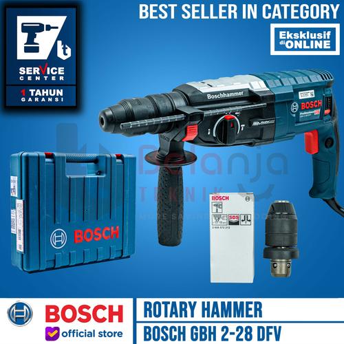 [EZM.3501136] Bosch Rotary Hammer Listrik GBH 2-28 DFV 850 Watt Mesin Bor SDS 3 Mode