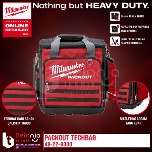 [EZM.3501145] Milwaukee Packout Techbag Tas Tempat Tool Perkakas Toolkit 48-22-8300