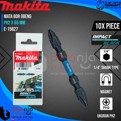 [EZM.3501165] Makita Mata Bor Obeng Plus PH2 X 65 MM Impact Screw Bit PH 2 E-15827